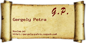 Gergely Petra névjegykártya